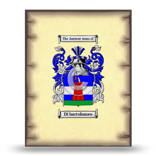 Di bartolomeo Coat of Arms Print