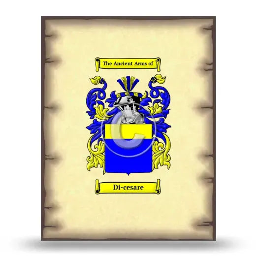 Di-cesare Coat of Arms Print