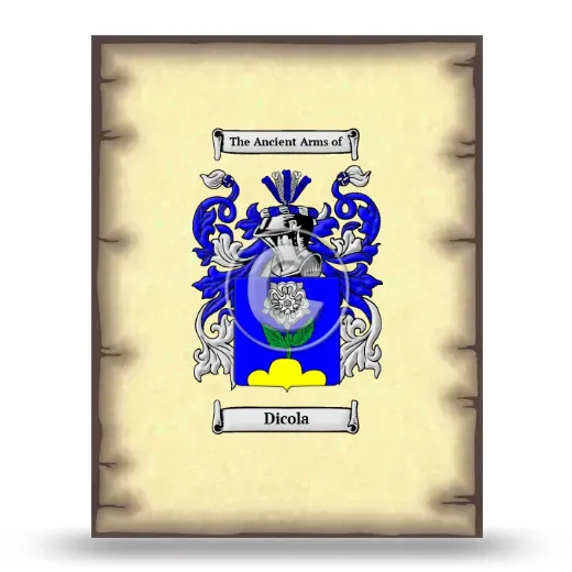 Dicola Coat of Arms Print