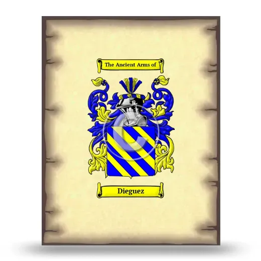 Dieguez Coat of Arms Print