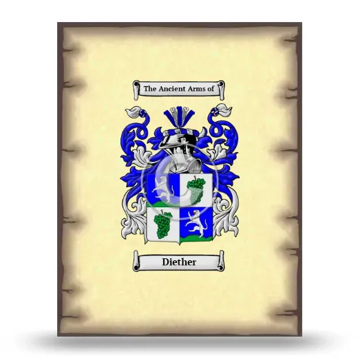 Diether Coat of Arms Print