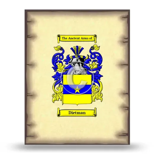 Dietman Coat of Arms Print