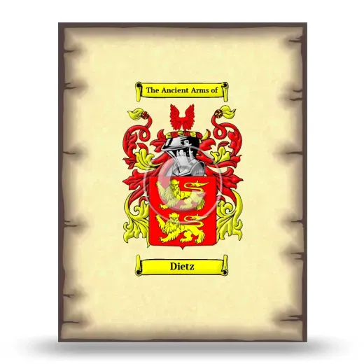 Dietz Coat of Arms Print