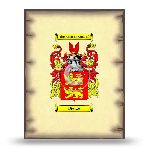Dietze Coat of Arms Print