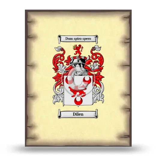 Dilen Coat of Arms Print
