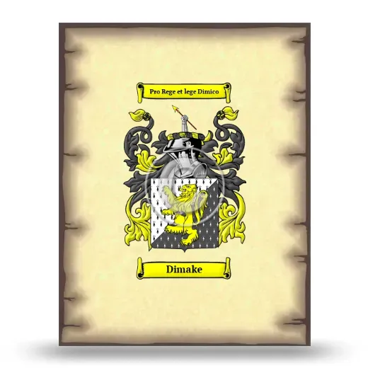 Dimake Coat of Arms Print