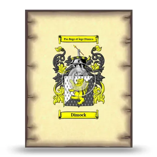 Dimock Coat of Arms Print