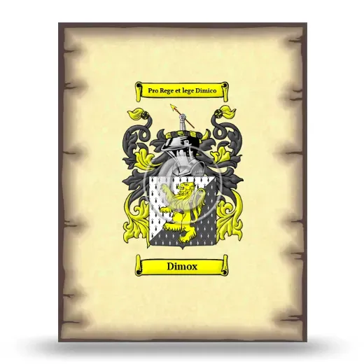 Dimox Coat of Arms Print
