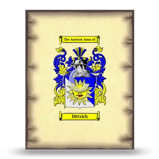 Dittrich Coat of Arms Print
