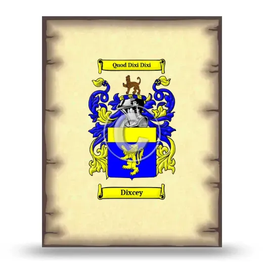 Dixcey Coat of Arms Print