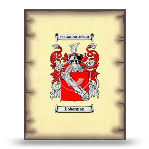 Doberman Coat of Arms Print