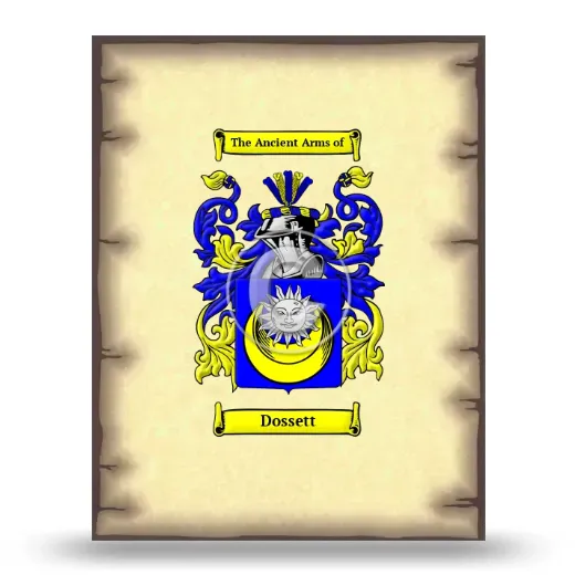 Dossett Coat of Arms Print