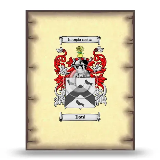 Doté Coat of Arms Print