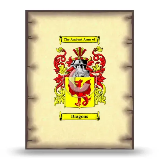 Dragons Coat of Arms Print