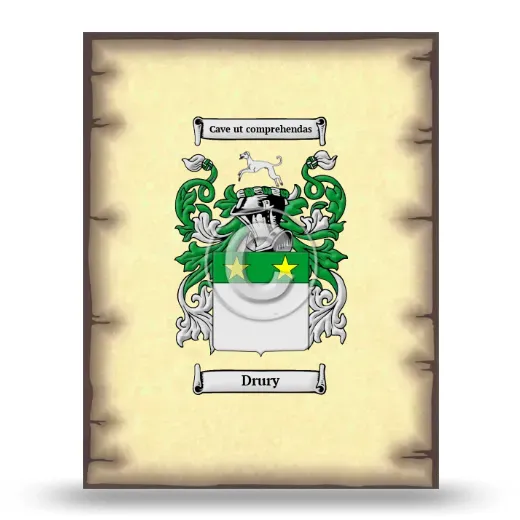 Drury Coat of Arms Print