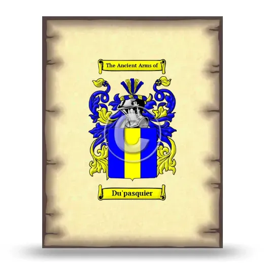 Du'pasquier Coat of Arms Print