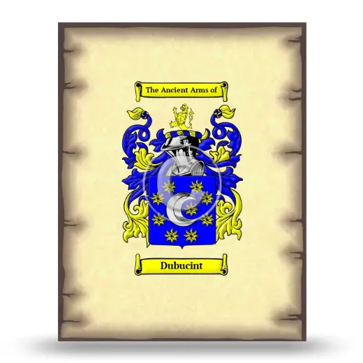 Dubucint Coat of Arms Print