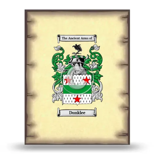 Dunklee Coat of Arms Print