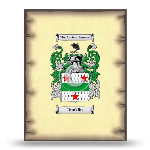 Dunklin Coat of Arms Print