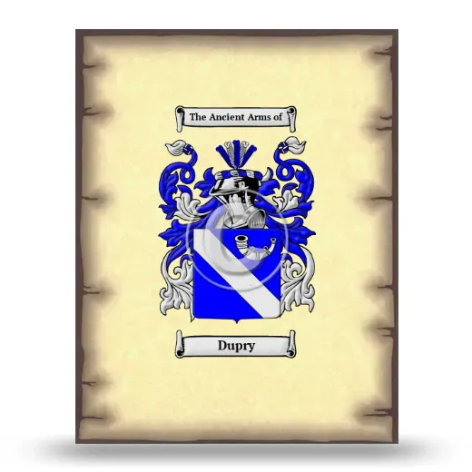 Dupry Coat of Arms Print