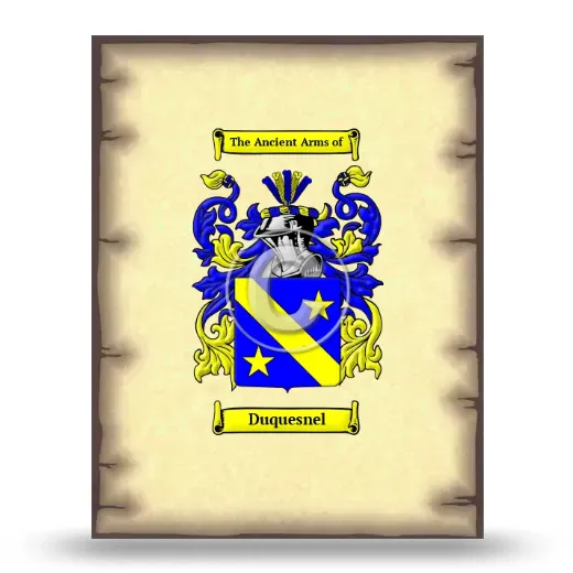 Duquesnel Coat of Arms Print
