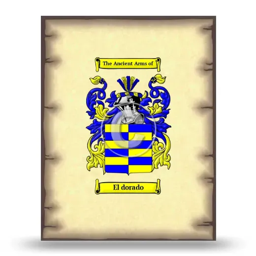 El dorado Coat of Arms Print