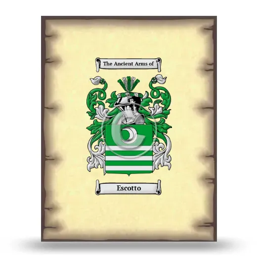 Escotto Coat of Arms Print
