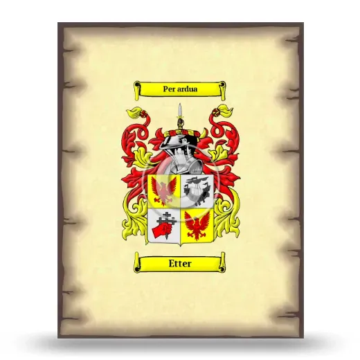 Etter Coat of Arms Print
