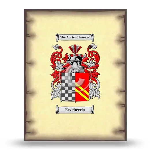 Etxeberria Coat of Arms Print
