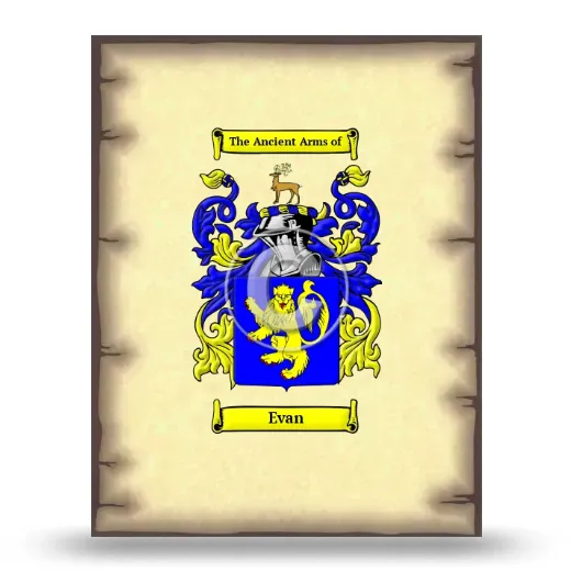 Evan Coat of Arms Print