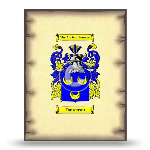 Fautereau Coat of Arms Print