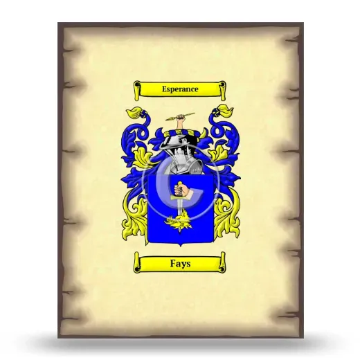 Fays Coat of Arms Print