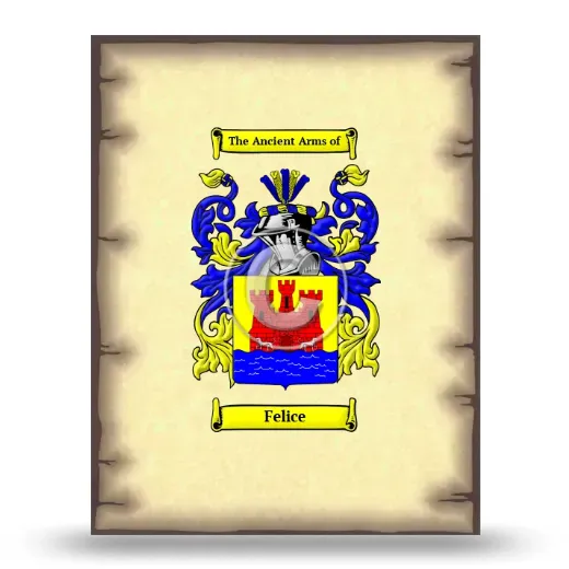 Felice Coat of Arms Print
