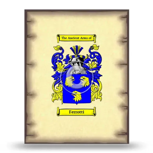 Ferrotti Coat of Arms Print