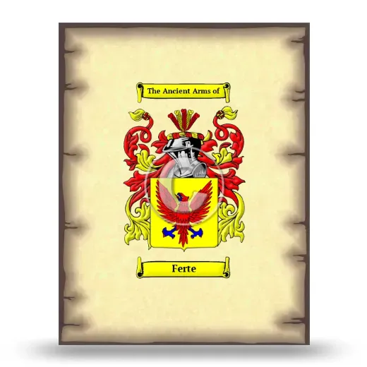 Ferte Coat of Arms Print