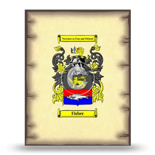 Fisher Coat of Arms Print