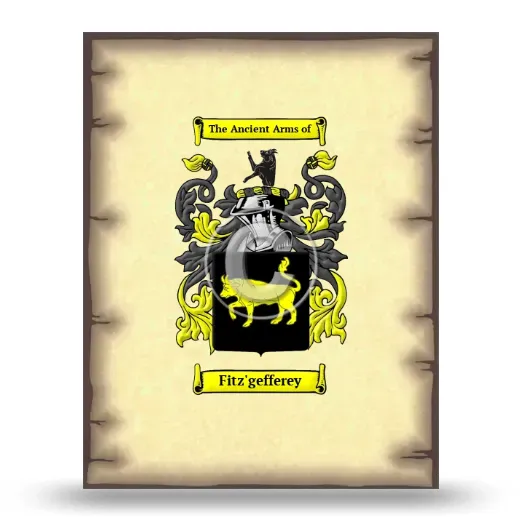 Fitz'gefferey Coat of Arms Print