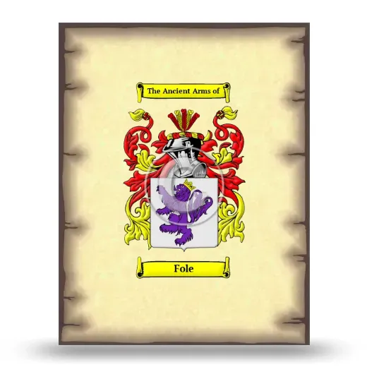 Fole Coat of Arms Print