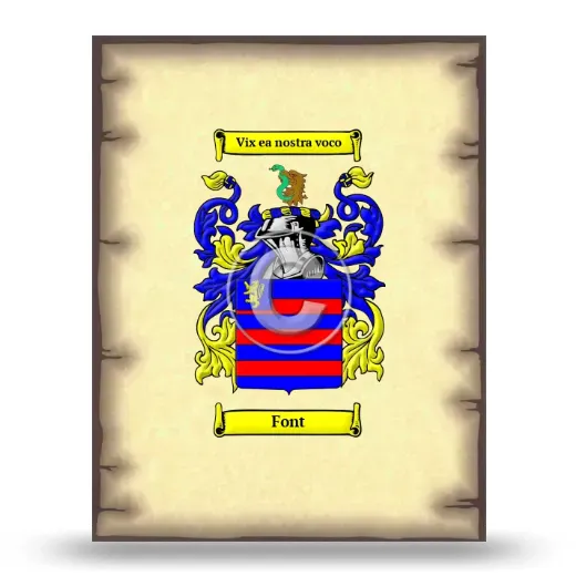 Font Coat of Arms Print