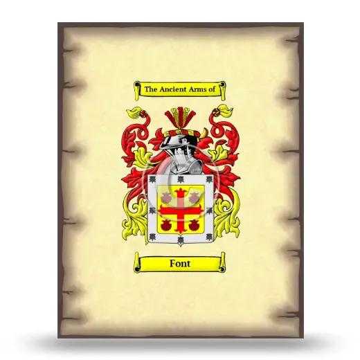 Font Coat of Arms Print