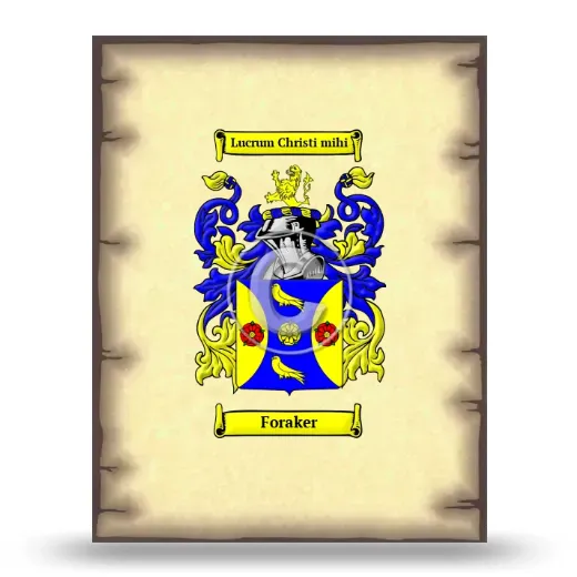 Foraker Coat of Arms Print