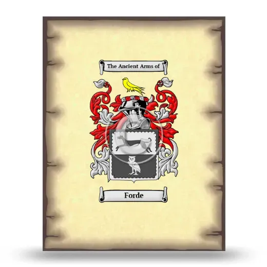 Forde Coat of Arms Print
