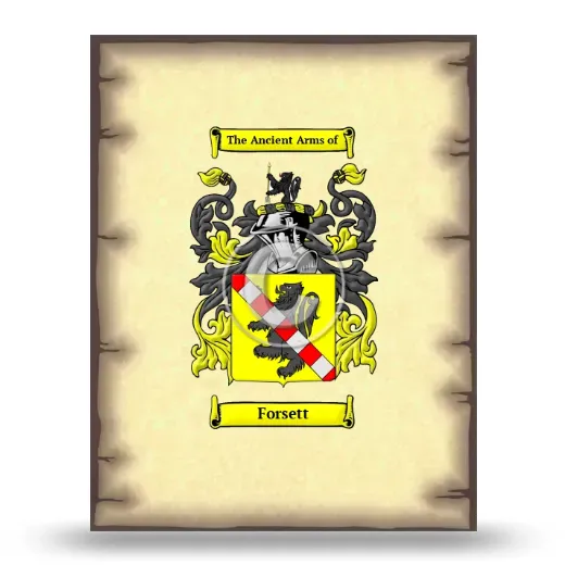Forsett Coat of Arms Print
