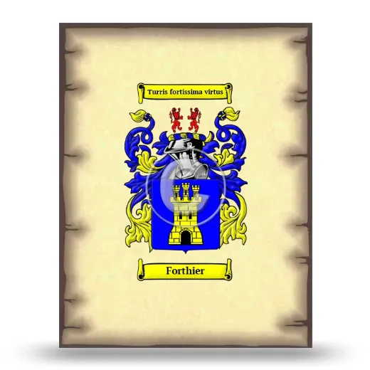 Forthier Coat of Arms Print