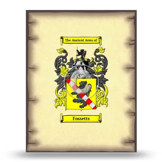 Fossetts Coat of Arms Print