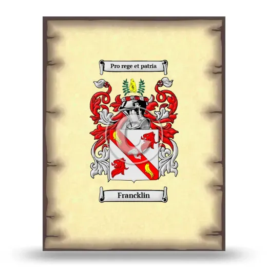 Francklin Coat of Arms Print