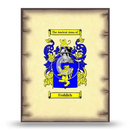 Frohlich Coat of Arms Print