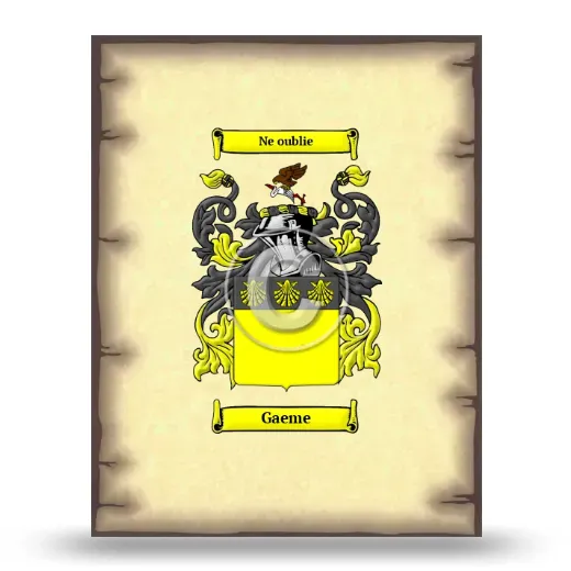 Gaeme Coat of Arms Print