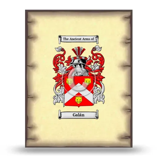 Galán Coat of Arms Print
