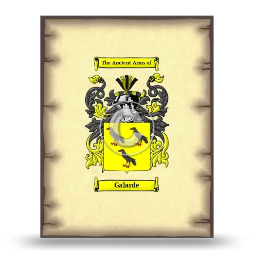 Galarde Coat of Arms Print